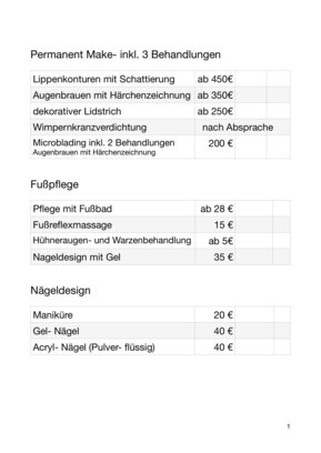 S.i.M.P.L Haarentfernung Preisliste